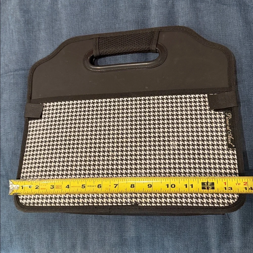 Picnic At Ascot - Houndstooth Print - Storage Organizer For Auto, Home, Picnic